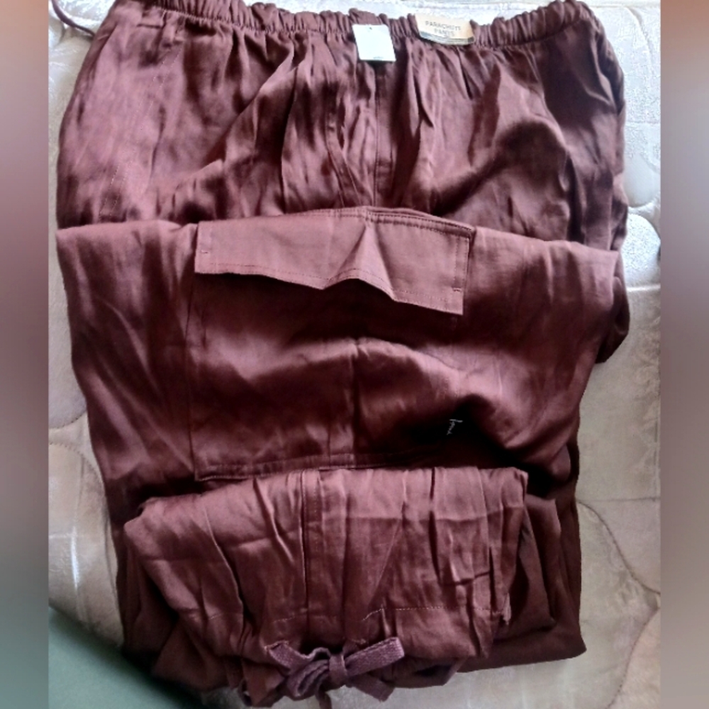 Brown Parachute Pants